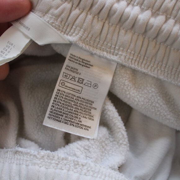 H&M Basics Women's Large White Sweatpants Joggers - Picture 6 of 10
